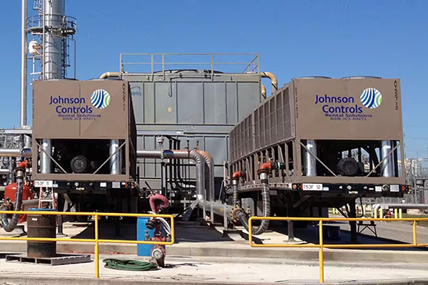 Johnson Controls refrigeration system installed in an outdoor space